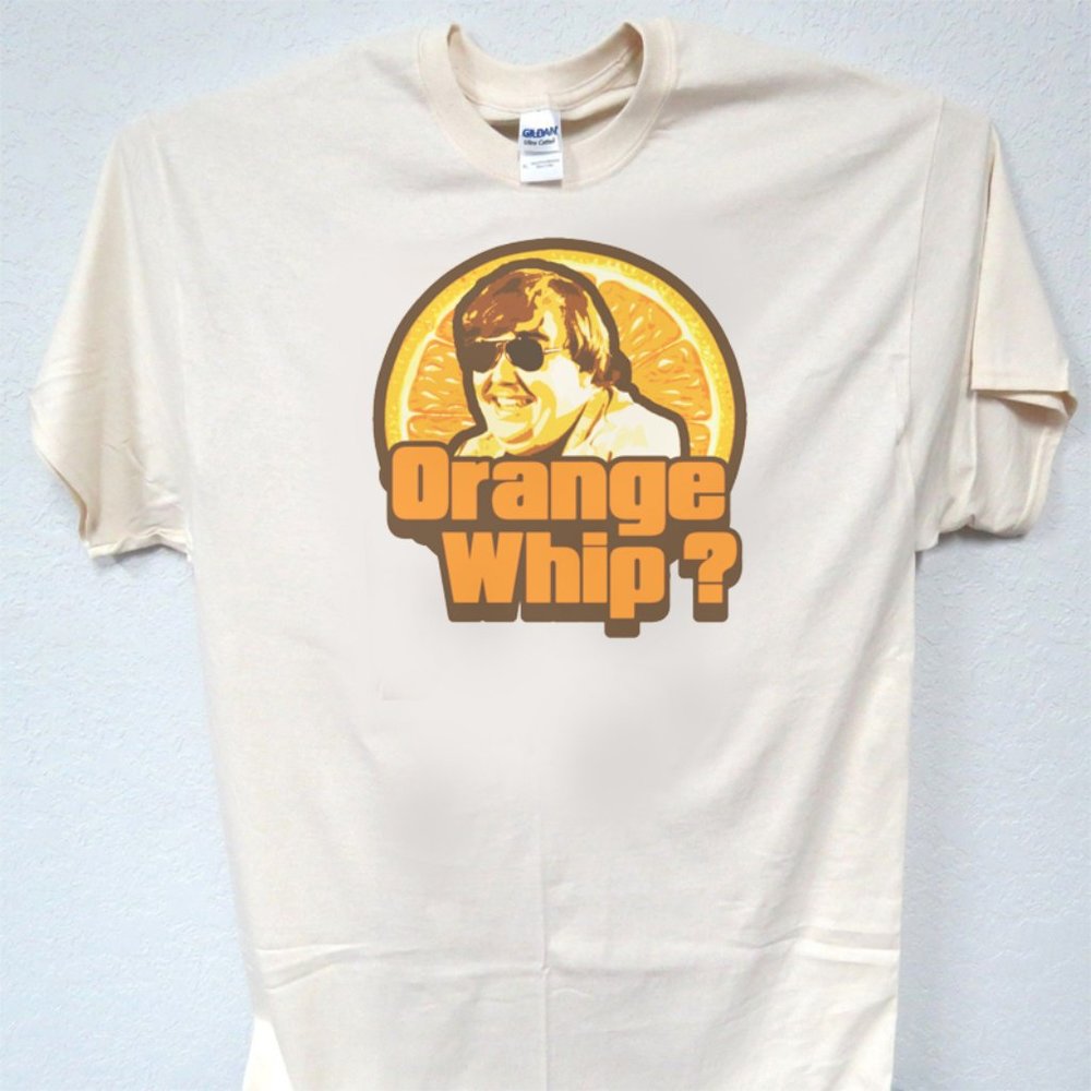 BLUES BROTHERS "ORANGE WHIP" JOHN CANDY Chicago COOL MENS IVORY TEE T-1691